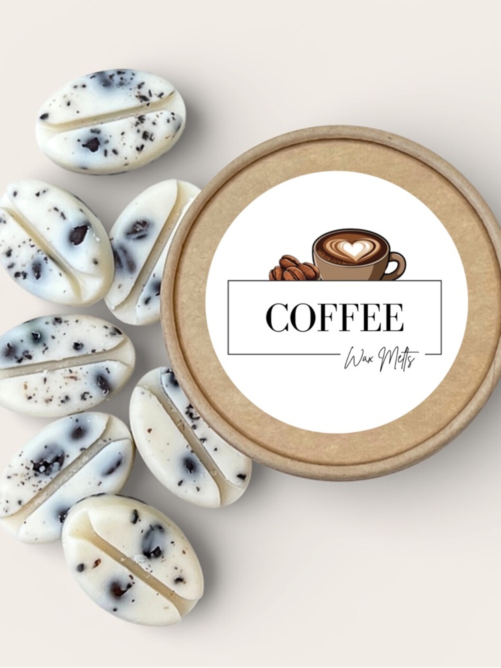 Coffee Soy Wax Melts 2.5oz Jar Strong Scented Home Fragrance Aromatherapy